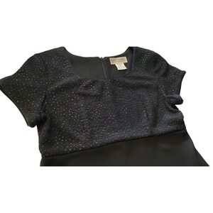 Vintage Jessica Howard‎ Black Dress Layered Beaded Top Evening Wear Womens 14